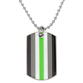 Agender Pride Tag Necklace